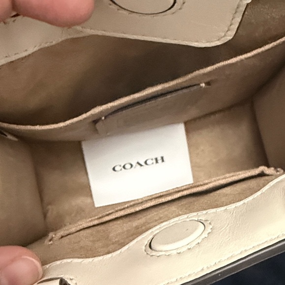 Coach Brown and Cream Mini Bag with Snakeskin Print on sides - Picture 5 of 8